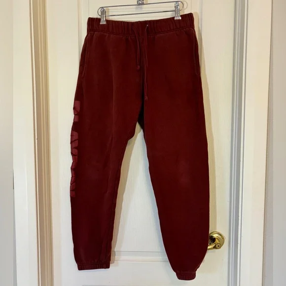 Playboy Burgundy Logo Jogger Sweatpants M - Picture 6 of 6